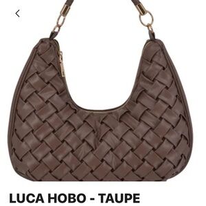 bebe Tan Woven Satchel